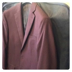 Calvin Klein Burgundy Check Sport Coat